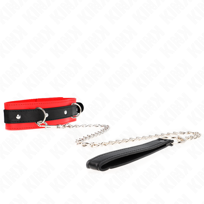 KINK COLLAR & GAG Collier Modèle Basic Laisse 65 Cm Modèle 3 Rouge 53 X 5 Cm — vue alternative