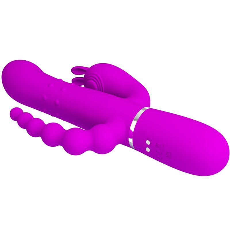 PRETTY LOVE FLIRTATION Cammy Triple Vibrateur Multifonction 4 1 Rose — accessoires inclus