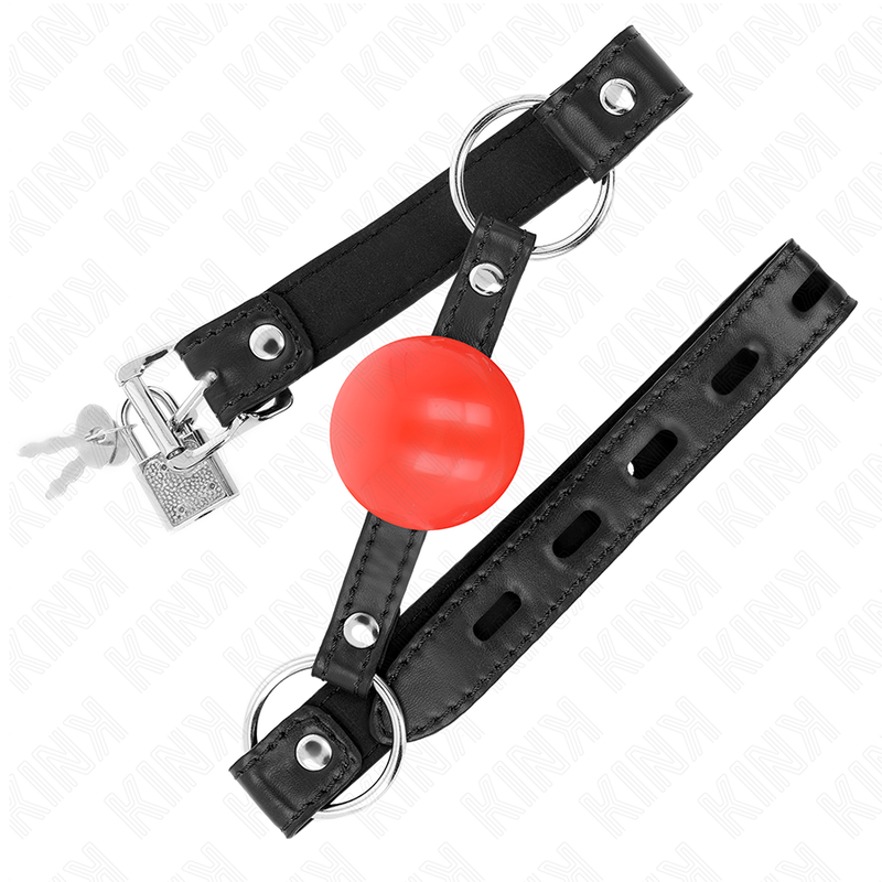 KINK COLLAR & GAG Balle Tpe Rouge 4 Cm Bag 60 X 2 Cm — vue détaillée