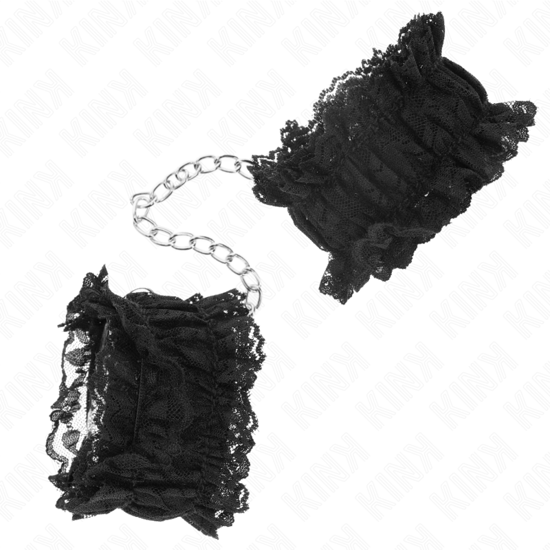 KINK WRIST RESTRAINT Attache-Poignets Élastiques Dentelle Noir — vue alternative