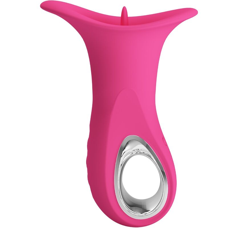 PRETTY LOVE FLIRTATION Clyde Vibrateur Oral Langue Vibrante 12 Vibrations Rose — vue arrière