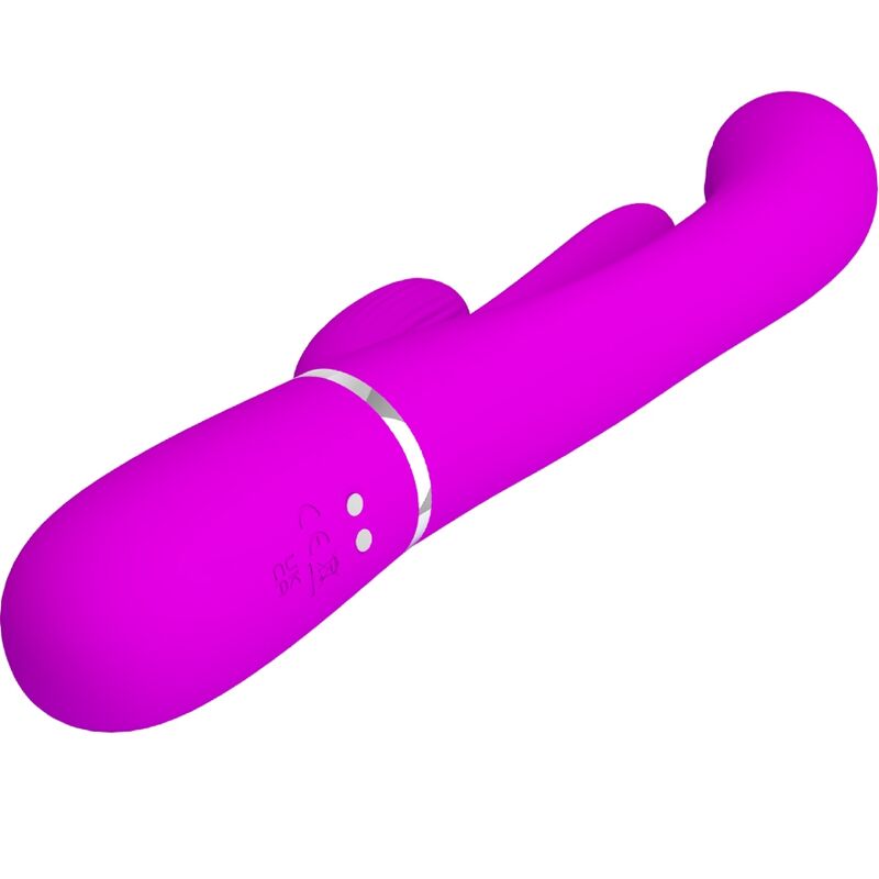 PRETTY LOVE FLIRTATION Shania Triple Rabbit Vibrateur Multifonction Rose — vue arrière