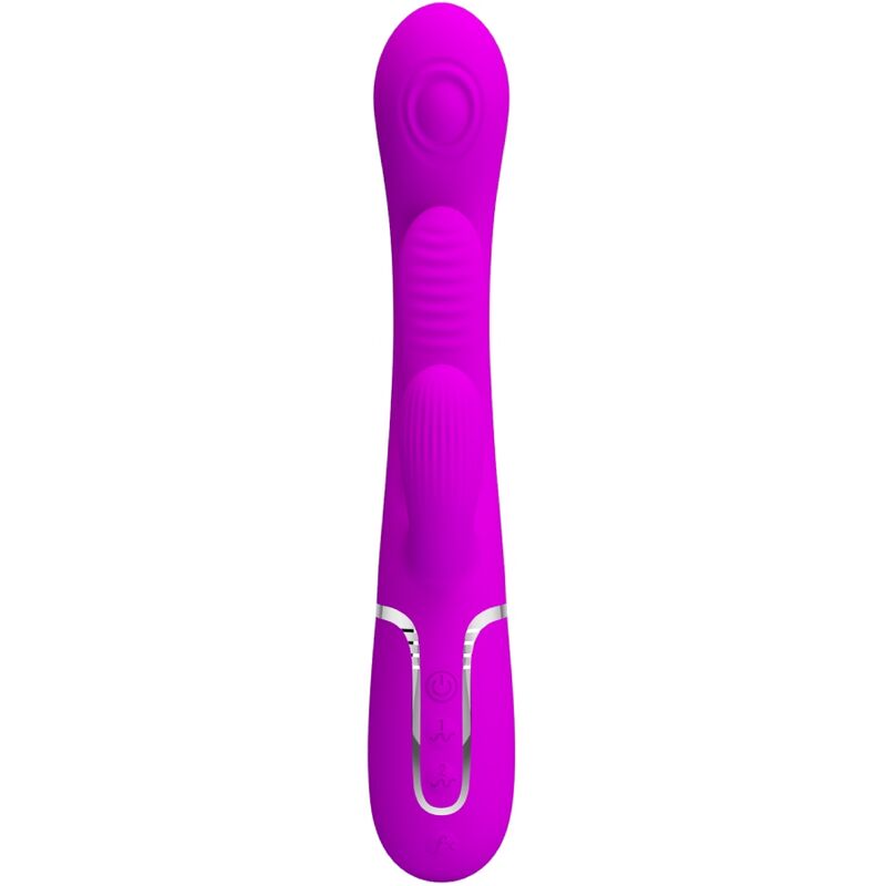 PRETTY LOVE FLIRTATION Shania Triple Rabbit Vibrateur Multifonction Rose — vue détaillée