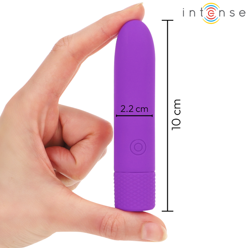 INTENSE FUN TOYS Symone Bullet Vibrant Rechargeable Usb 8 Vibrations Viole... — vue arrière