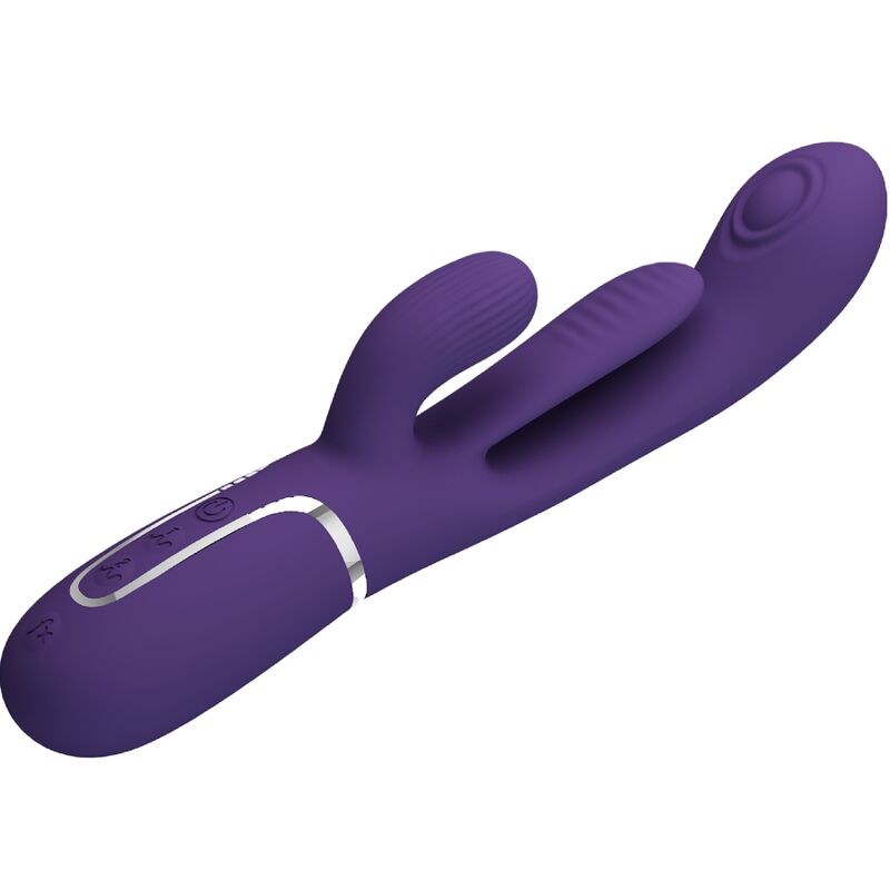 PRETTY LOVE Shania Triple Rabbit Vibrateur Multifonction Violet — vue arrière