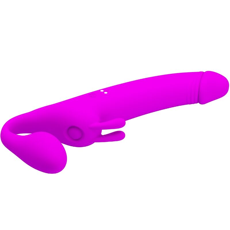 PRETTY LOVE PARTY UP ZANINI STRAPLESS STRAP-ON 10 VIBRATIONS VIOLET — vue arrière