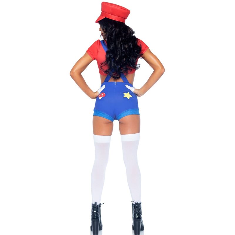 LEG AVENUE COSTUMES Costume Sexy Mario Bros Rouge/Bleu S — vue alternative