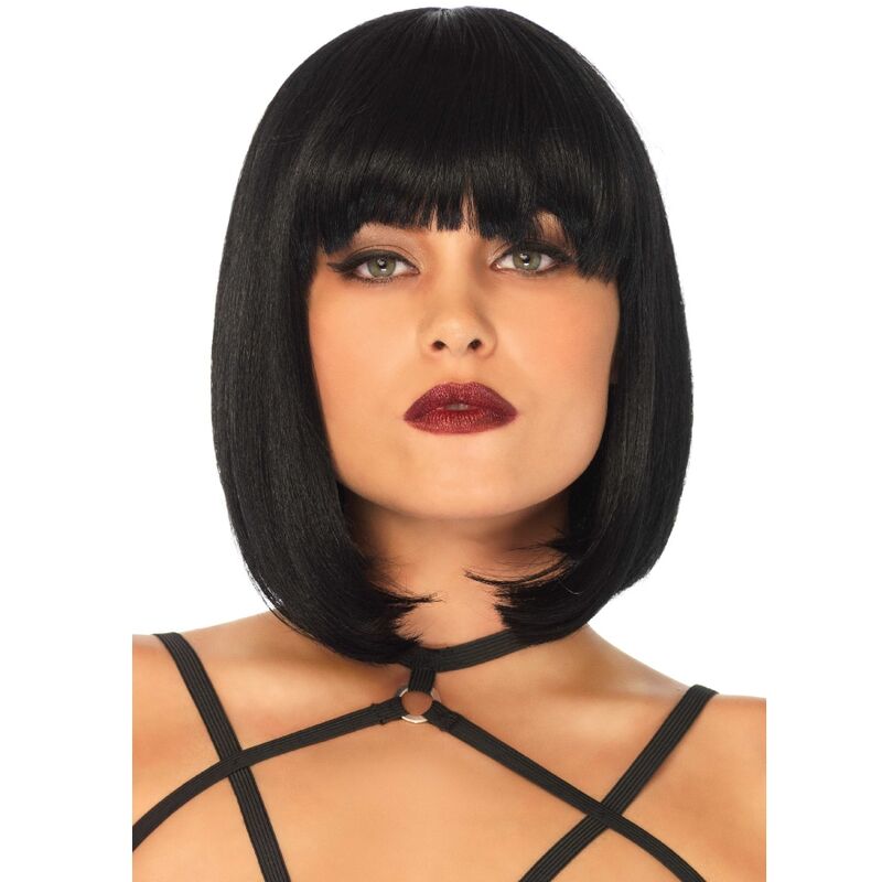LEG AVENUE ACCESSORIES Perruque Bob Courte Naturelle Noire - Aura Intime