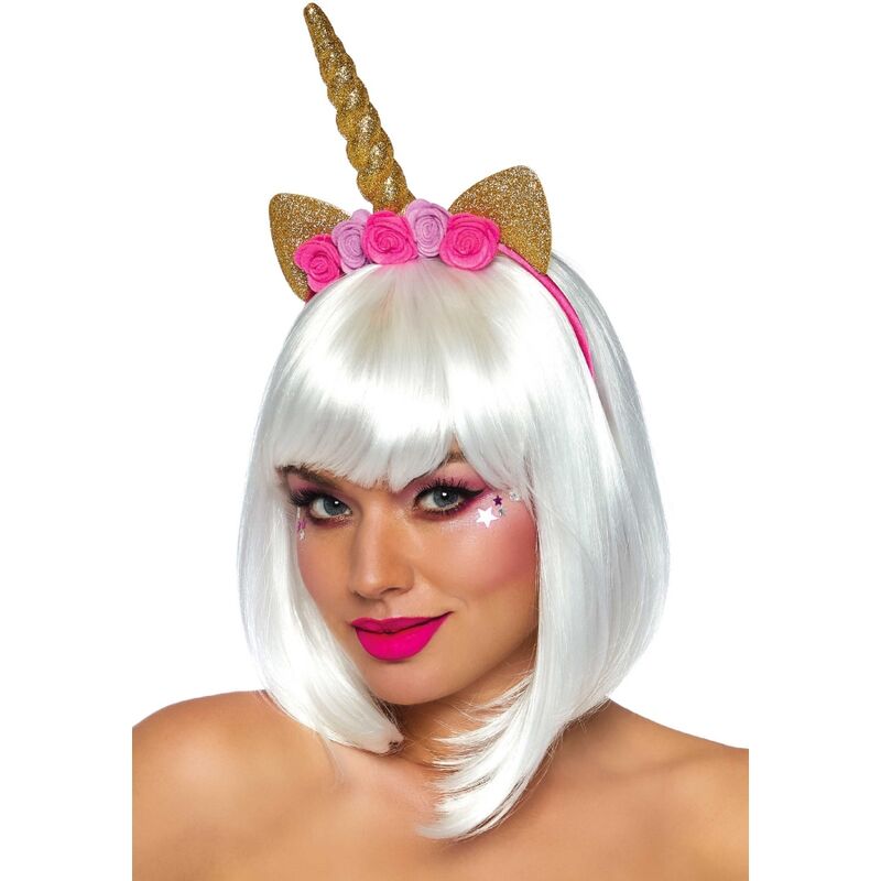 LEG AVENUE ACCESSORIES Bandeau Tête À Fleurs Licorne Or - Aura Intime