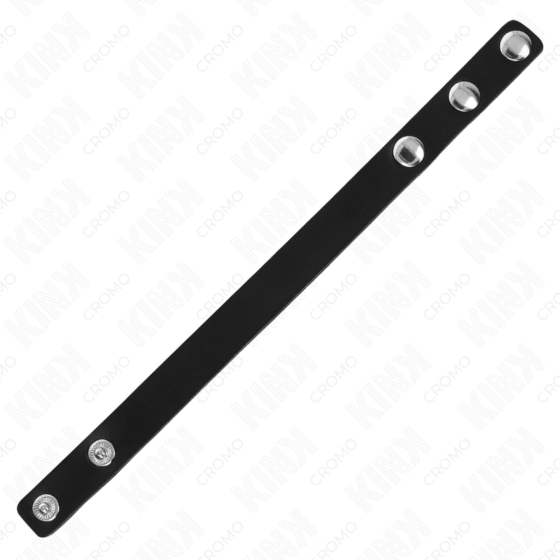 KINK RING POWER Anneau Pénis Cuir Fermeture À Pression 21,5 X 1,5 Cm — accessoires inclus