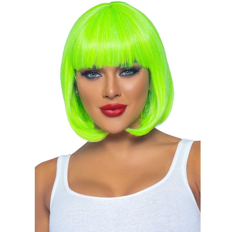 LEG AVENUE ACCESSORIES Perruque Bob Fluorescente Vert Fluo - Aura Intime