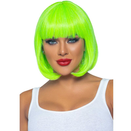 LEG AVENUE ACCESSORIES Perruque Bob Fluorescente Vert Fluo - Aura Intime