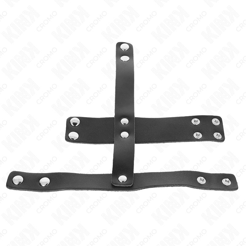 KINK RING POWER Anneau Cage À Pénis Cuir Séparateur Balles Réglable — vue alternative