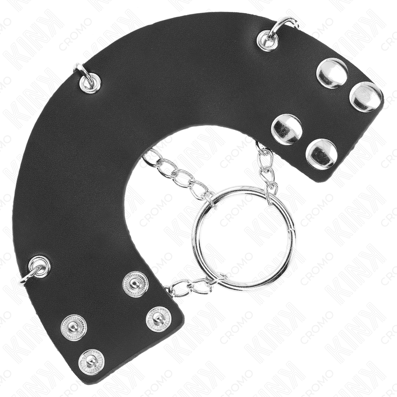KINK RING POWER Anneau Pénis Chaîne 4 Cm 7 Cm Métal Ceinture Cuir — vue arrière