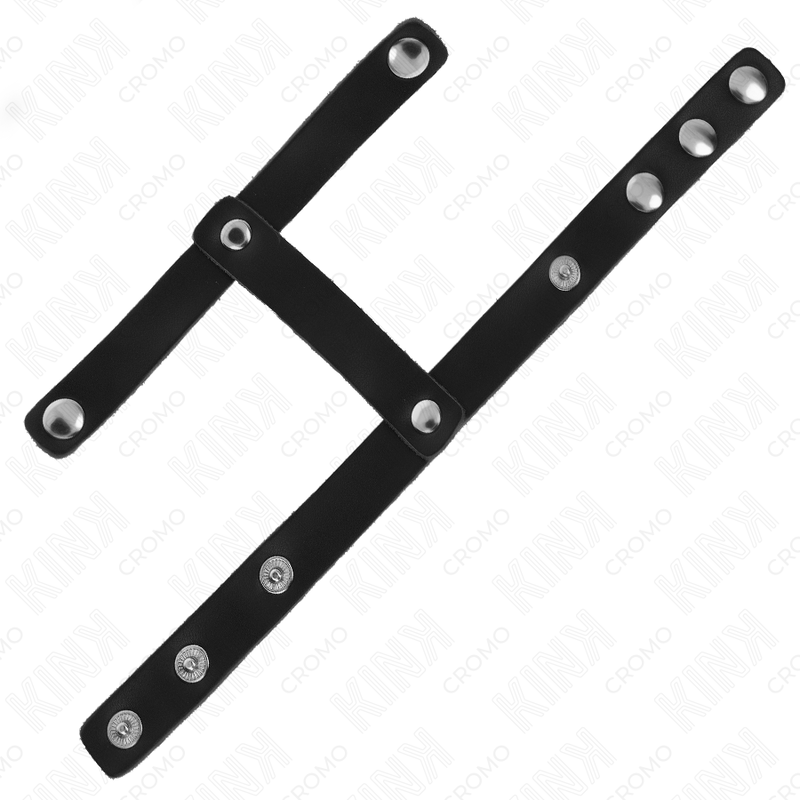KINK RING POWER Anneau Pénis Cuir Réglable Sangle Diviseur Couilles — vue arrière