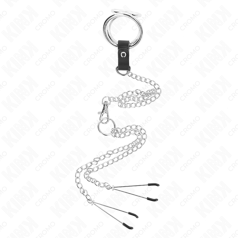 KINK RING POWER Anneau Pénis Métal Triple Chrome 3 Cm À 4,5 Cm Chaîne Mét... — vue alternative