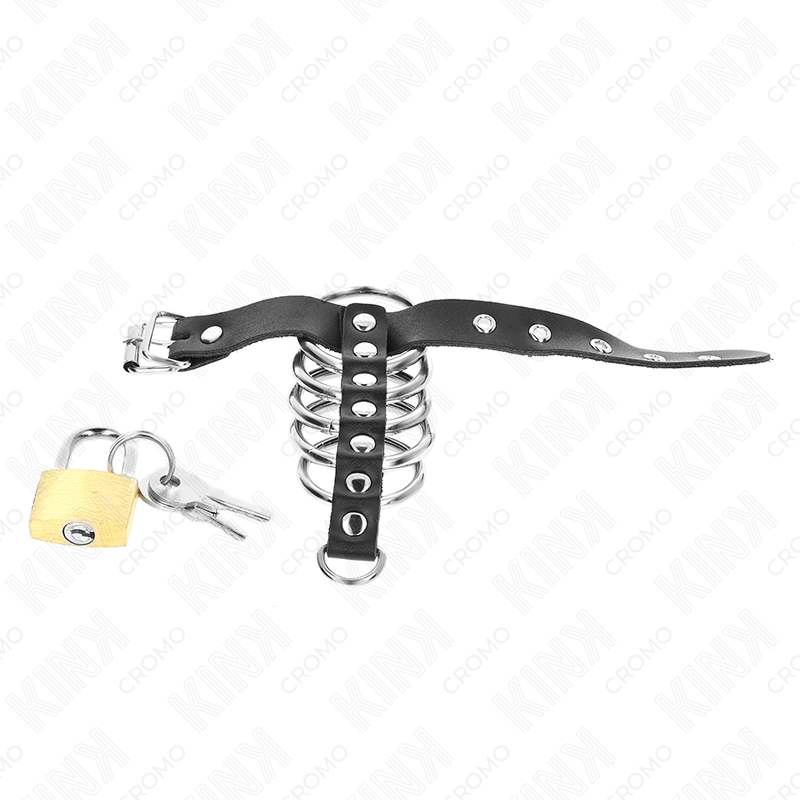 KINK RING POWER Anneau Pénis Cuir Sangle Verrouillage 21 X 2 Cm 5 Anneaux... — accessoires inclus
