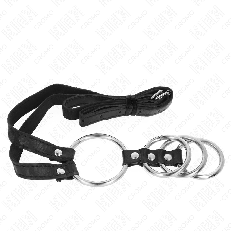 KINK RING POWER 4 Anneaux Pénis Métal Connectés 3,8 Cm À 5 Cm Ceinture Cu... — vue arrière