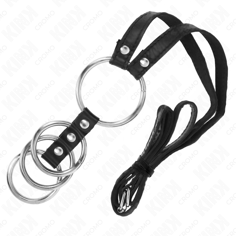 KINK RING POWER 4 Anneaux Pénis Métal Connectés 3,8 Cm À 5 Cm Ceinture Cu... — accessoires inclus