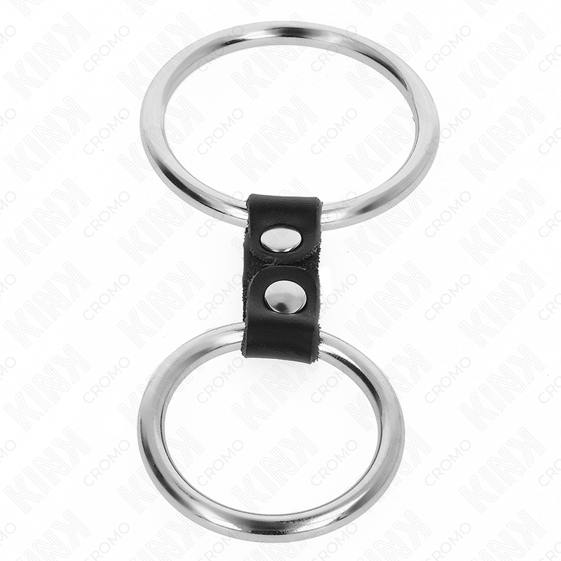 KINK RING POWER Double Anneau Pénis Métal 3,7 Cm À 5 Cm Relie Par Sangle ... — vue alternative