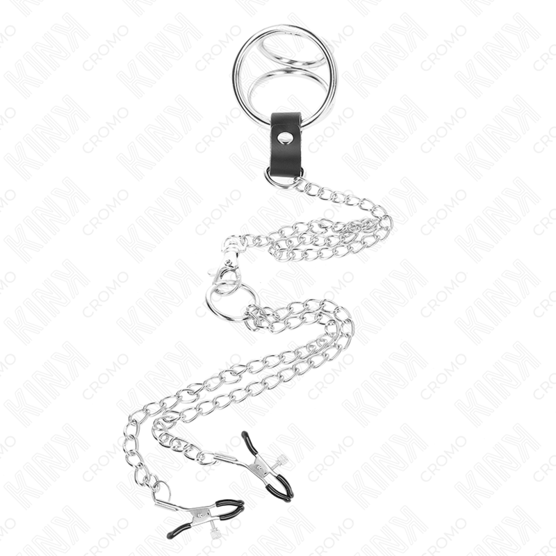 KINK RING POWER Anneau Pénis Métal Triple Chrome 3,8 Cm À 5 Cm Chaîne Mét... — vue alternative