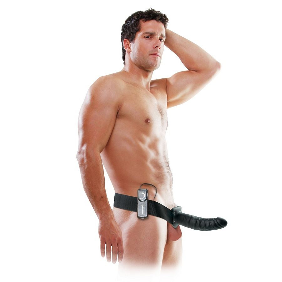 FETISH FANTASY SERIES 19 CM VIBRANT CREUX STRAP-ON NOIR - Aura Intime