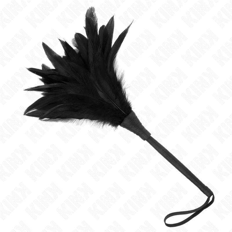 KINK IMPACT & TOUCH Plumes Poulet Tickle Forme Corne Noire 36 Cm — vue détaillée