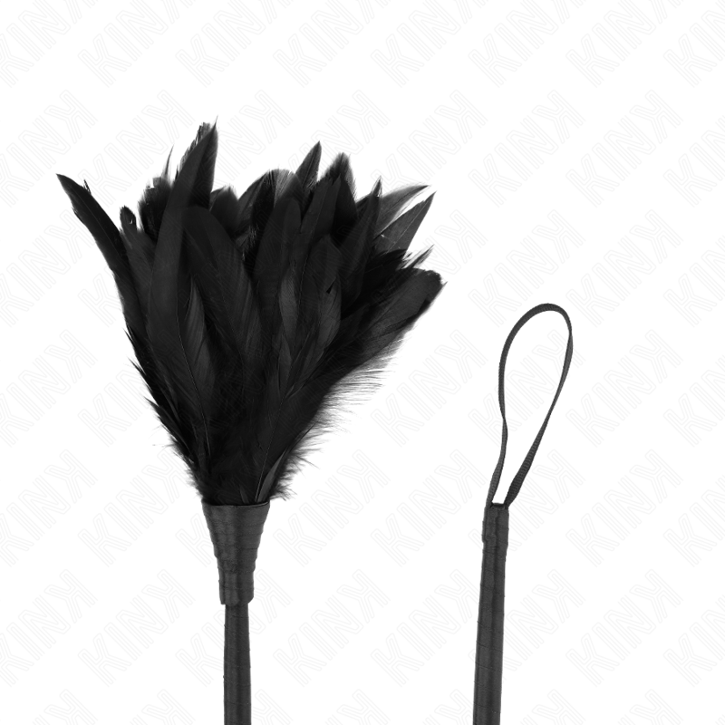 KINK IMPACT & TOUCH Plumes Poulet Tickle Forme Corne Noire 36 Cm — vue arrière