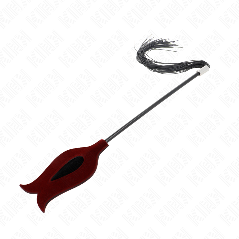 KINK IMPACT & TOUCH Fouet À Pompon Silicone Forme Rose 45 Cm — vue détaillée