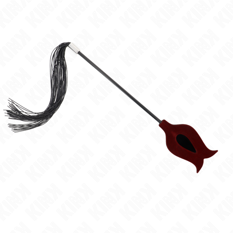 KINK IMPACT & TOUCH Fouet À Pompon Silicone Forme Rose 45 Cm — vue arrière