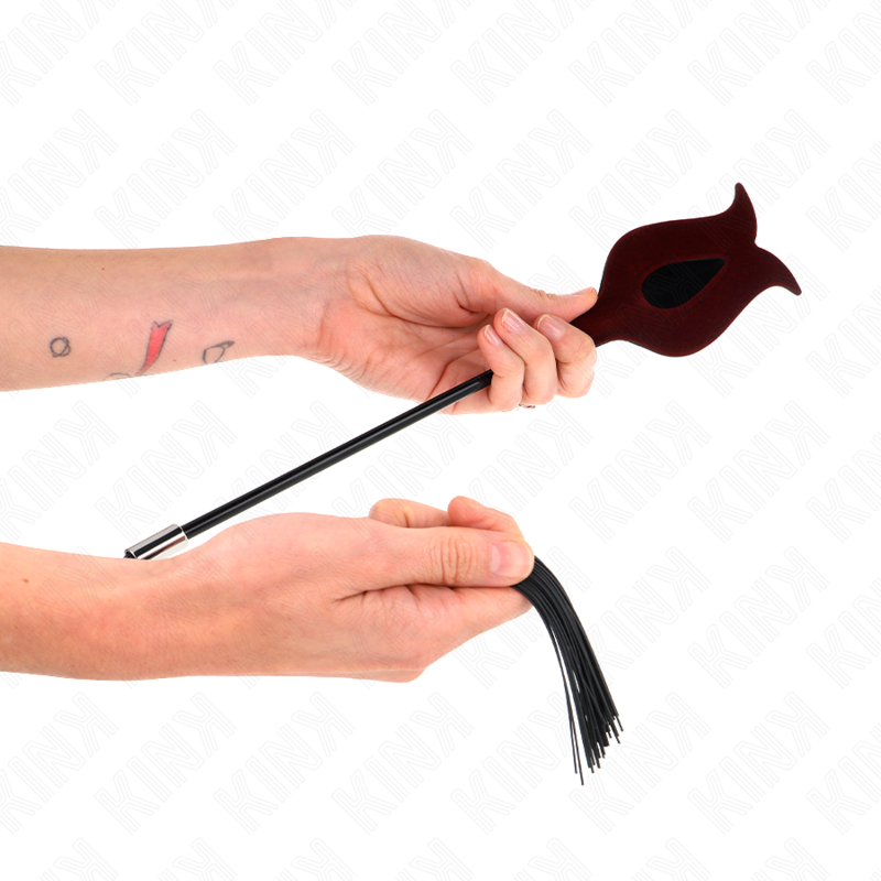 KINK IMPACT & TOUCH Fouet À Pompon Silicone Forme Rose 45 Cm — vue alternative