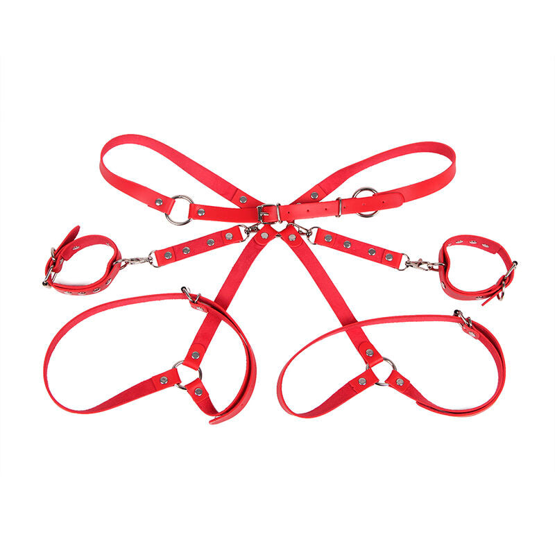 SUBBLIME FETISH 953706 Menottes Ceinture Bondage Rouge Taille Unique — vue arrière
