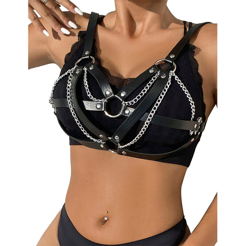 SUBBLIME FETISH 953713 Ceinture Punk Bondage Boucle Métal Noire Taille Un... — vue détaillée