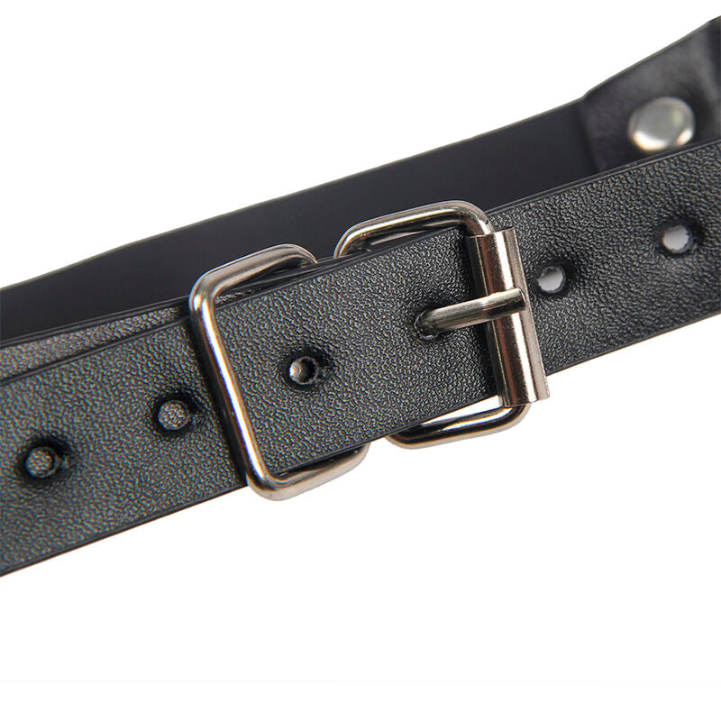 SUBBLIME FETISH 953720 Pinces À Seins Cuir Bondage Noires Taille Unique — vue arrière