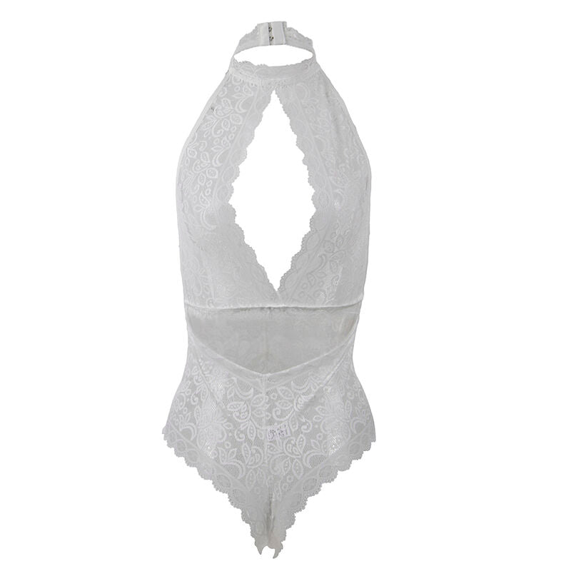 SUBBLIME BODYSTOCKINGS 953867 Body Dentelle Blanc L/Xl — accessoires inclus