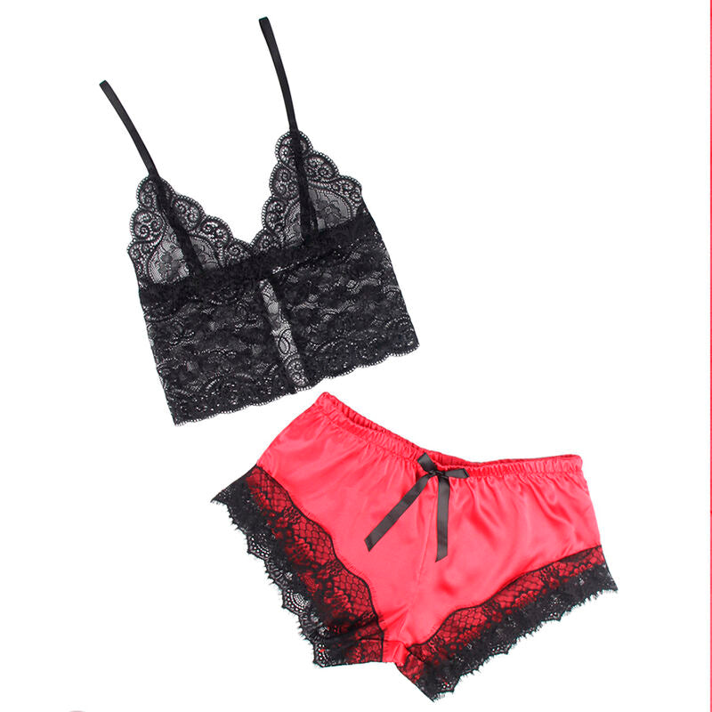 SUBBLIME SETS 953959 Chemise Nuit Décontractée Soie + Pantalon Dentelle... — vue arrière