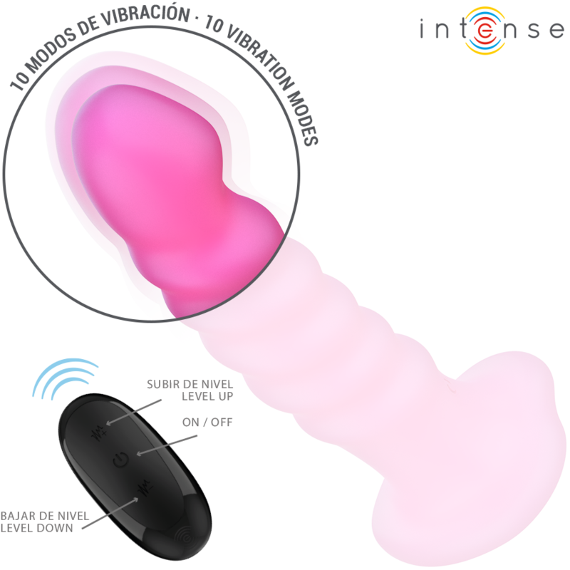 INTENSE REMOTE CONTROL Cindy Vibrateur Taille L Design Spirale 10 Vibrations Ros... — vue alternative