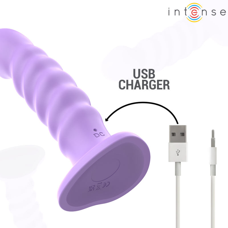INTENSE REMOTE CONTROL Brenda Vibrateur Taille M Design Spirale 10 Vibrations Vi... — accessoires inclus