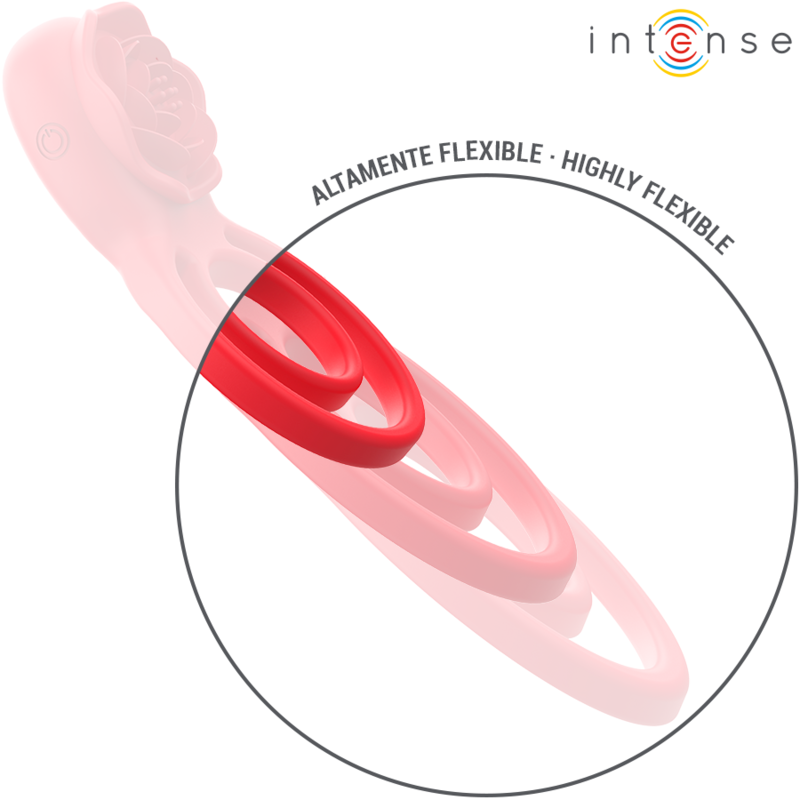 INTENSE REMOTE CONTROL Gail Stimulateur Rose 10 Vibrations Rouge Telecommande — accessoires inclus