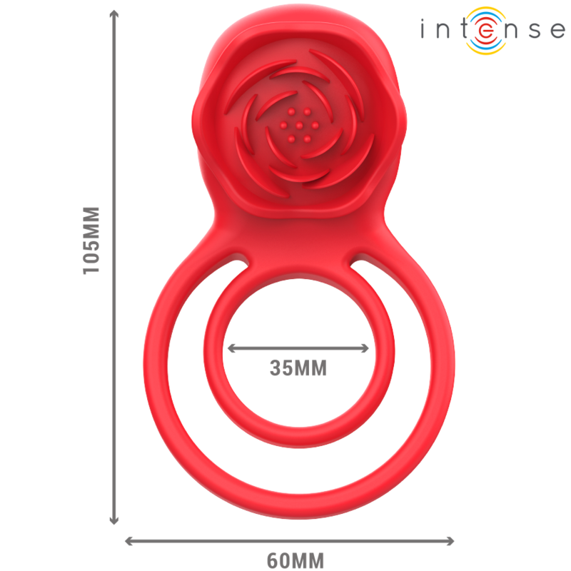 INTENSE REMOTE CONTROL Gail Stimulateur Rose 10 Vibrations Rouge Telecommande — vue arrière