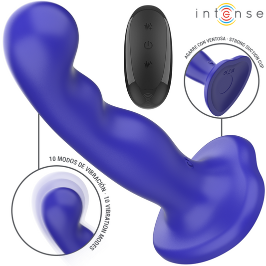 INTENSE REMOTE CONTROL Shorty Vibrateur Ventouse Télécommande Bleue - Aura Intime