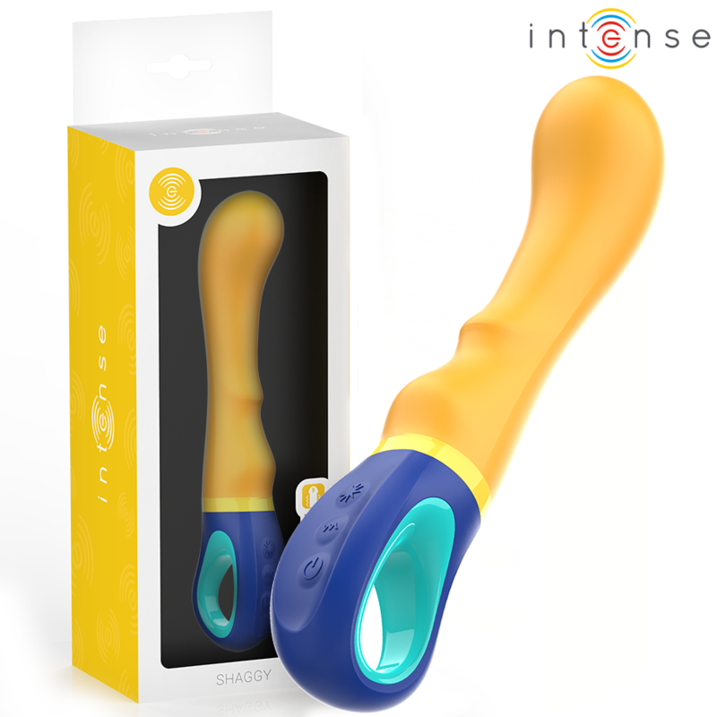 INTENSE HIGH TECH Vibrateur Point G Jaune Shaggy - Aura Intime