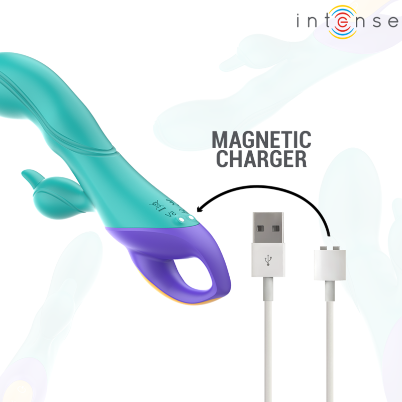 INTENSE HIGH TECH Fred Vibrateur Rabbit Bleu — accessoires inclus