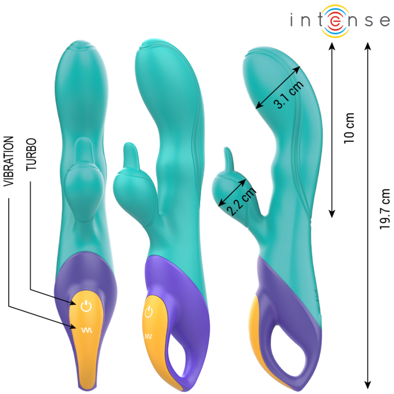 INTENSE HIGH TECH Fred Vibrateur Rabbit Bleu — vue détaillée