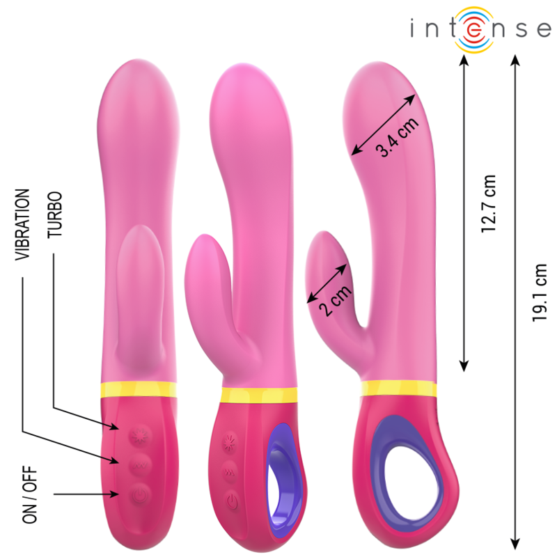 INTENSE HIGH TECH Vibrateur Lapin Rose Daphne — vue détaillée