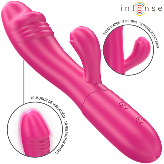 INTENSE HIGH TECH Ivy Vibrateur Flexible 10 Vibrations Langue Stimulante Rose - Aura Intime