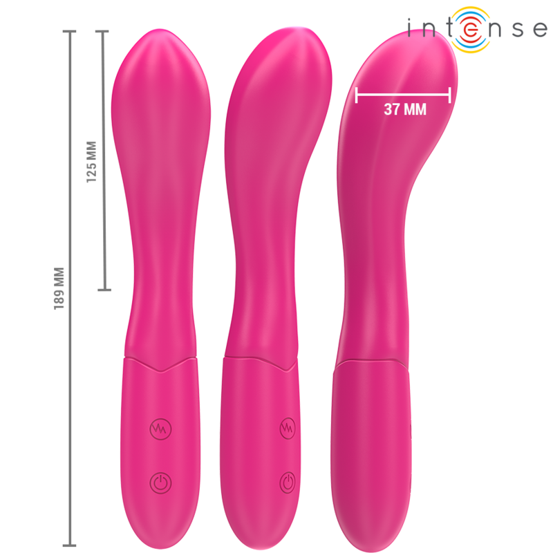 INTENSE HIGH TECH Lisette Vibrateur 19 Cm Souple 10 Vibrations Rose — vue détaillée