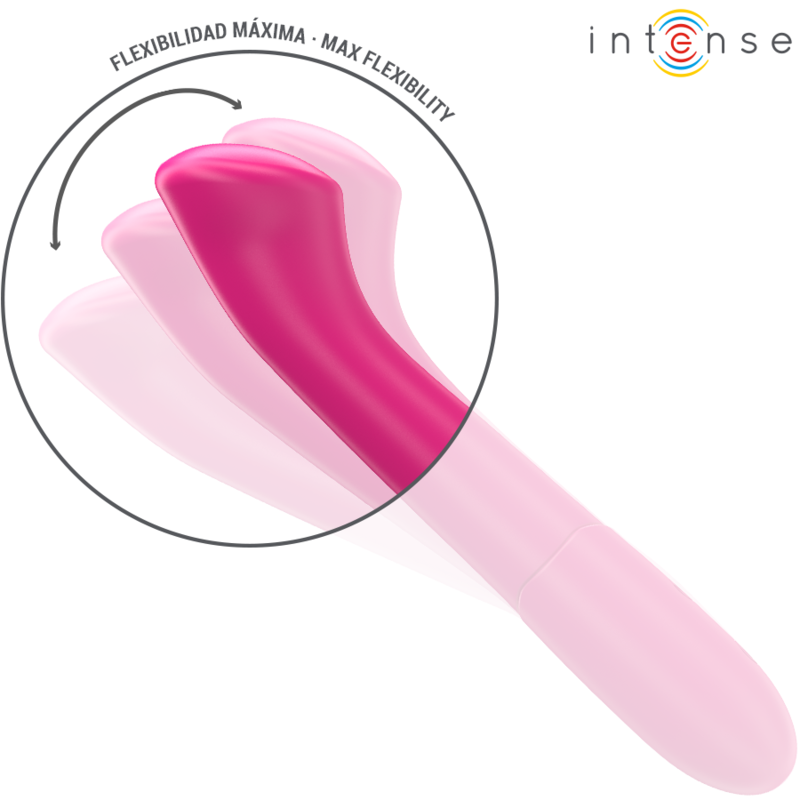 INTENSE HIGH TECH Paty Vibrateur 19 Cm Flexible 10 Vibrations Modèle 2 Rose — vue arrière