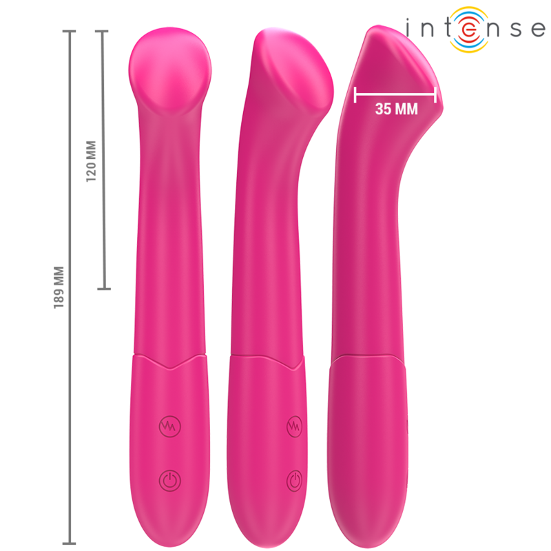 INTENSE HIGH TECH Paty Vibrateur 19 Cm Flexible 10 Vibrations Modèle 2 Rose — vue détaillée