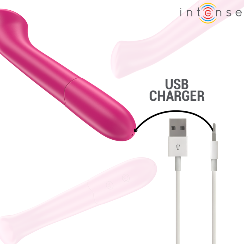 INTENSE HIGH TECH Paty Vibrateur 19 Cm Flexible 10 Vibrations Modèle 2 Rose — accessoires inclus